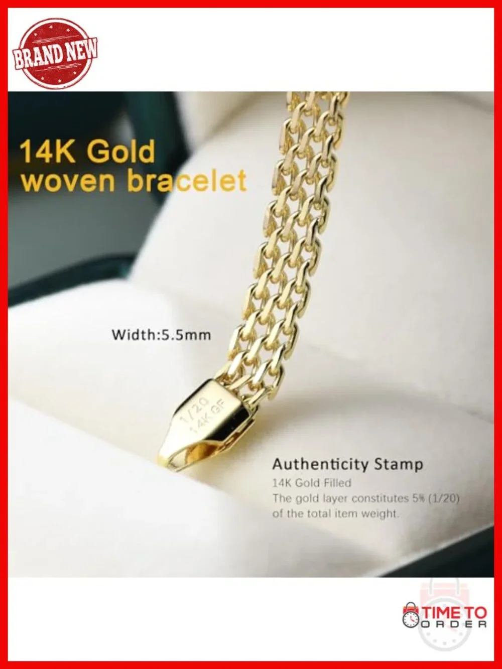 5mm Mesh Link Chain Bracelet 14K Gold Filled Dainty Bracelet 6.5-8 Inches